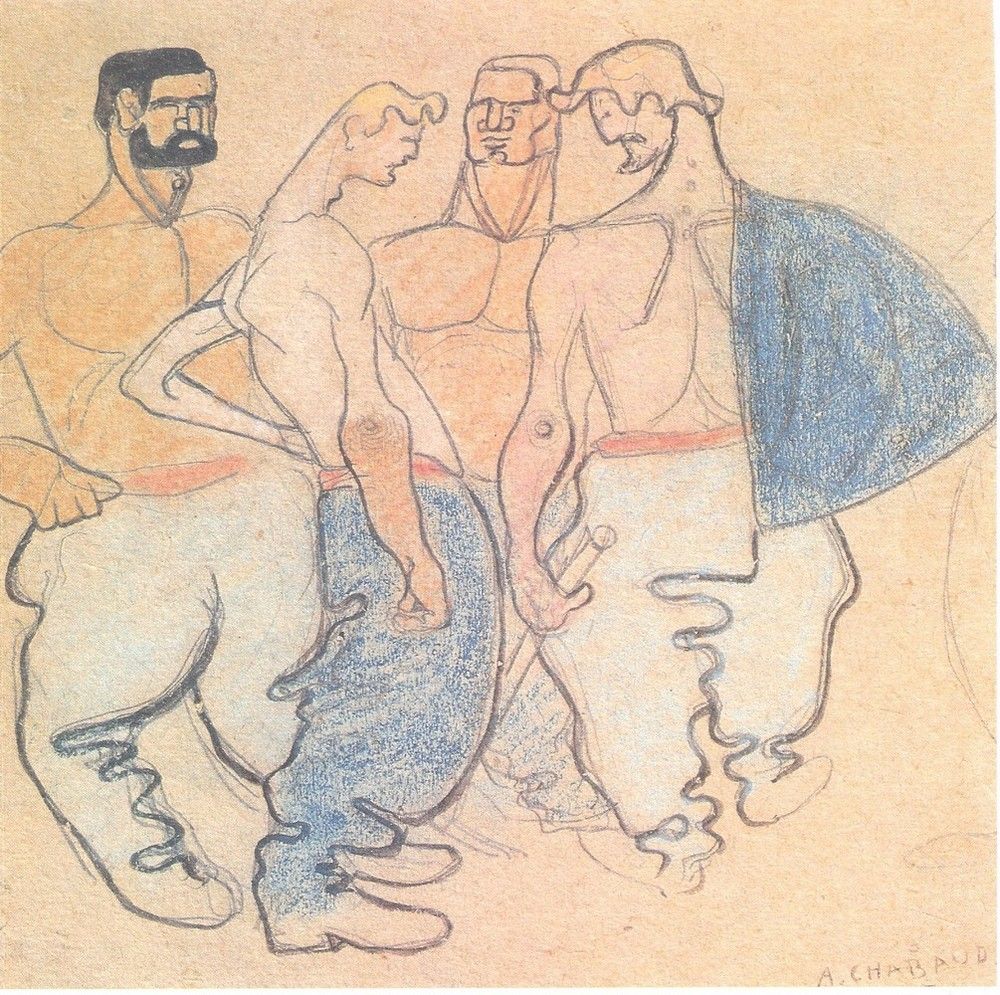 G5A-Quatre-hommes-torse-nu-Auguste-CHABAUD-1901-02